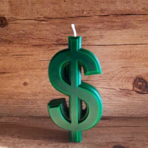 Bougie Dollar – Flamme de Prospérité