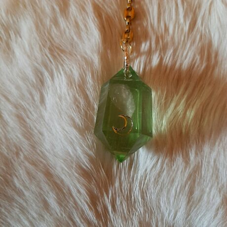 pendule lune verte