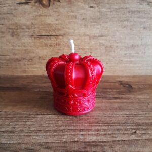 bougie couronne rouge